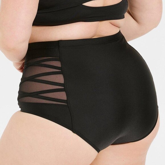 ❤NWT VINTAGE TORRID SWIM BOTTOM BRIEF - SIDE STRAPPY - TUMMY CONTROL - HIGH RISE - Picture 2 of 11